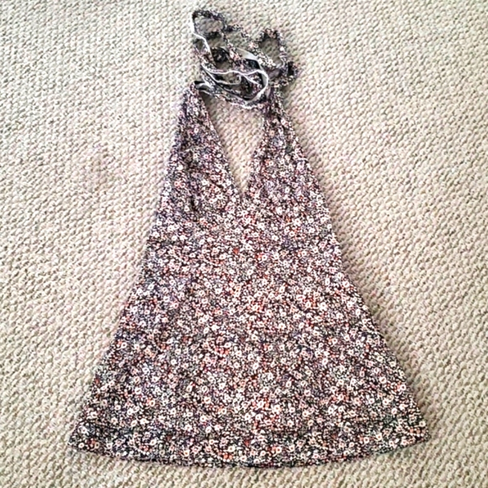 Free People halter floral dress